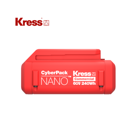 Batterie compacte CyberPack Nano Kress, 240 Wh, 60 V, Bluetooth et protection IPX5. Puissante, légère et durable pour outils pro