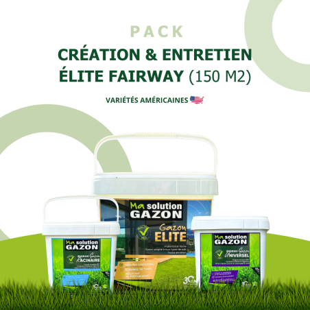 Pack gazon 150 m² création et entretien complet : gazon + engrais