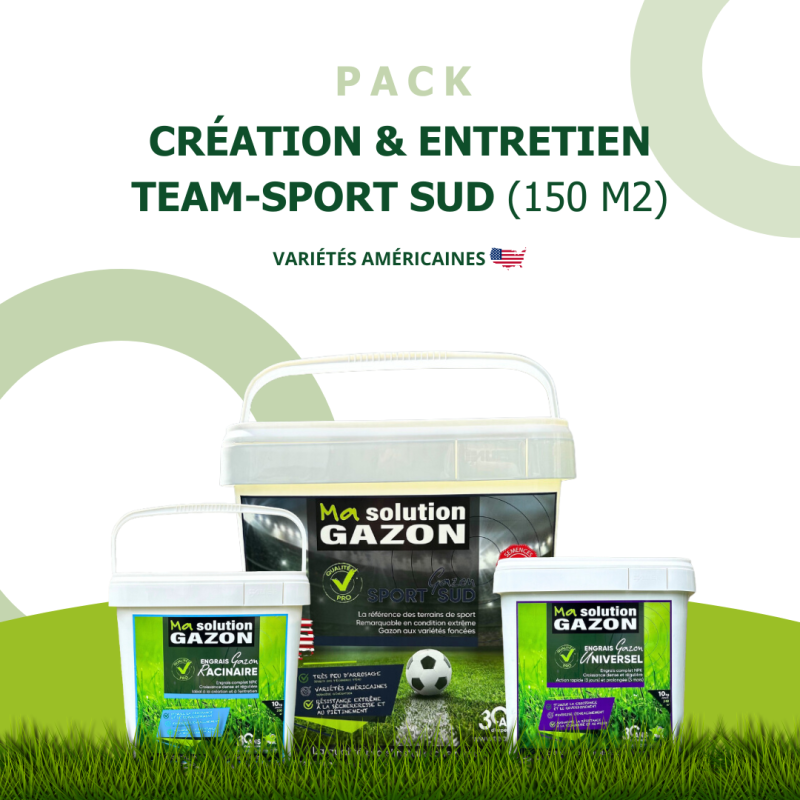 Pack création gazon 150 m², semis facile et pelouse dense