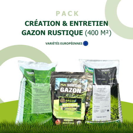 Pack gazon spécial ombre 400 m² semis et entretien complets