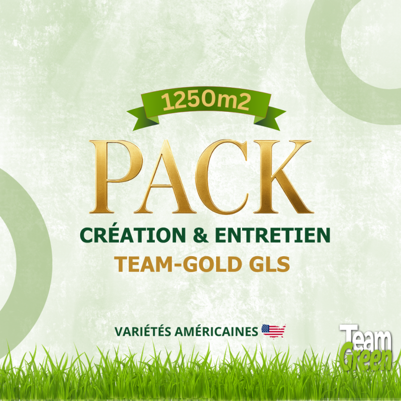 Pack gazon express 1250 m² clé en main pour création et entretien