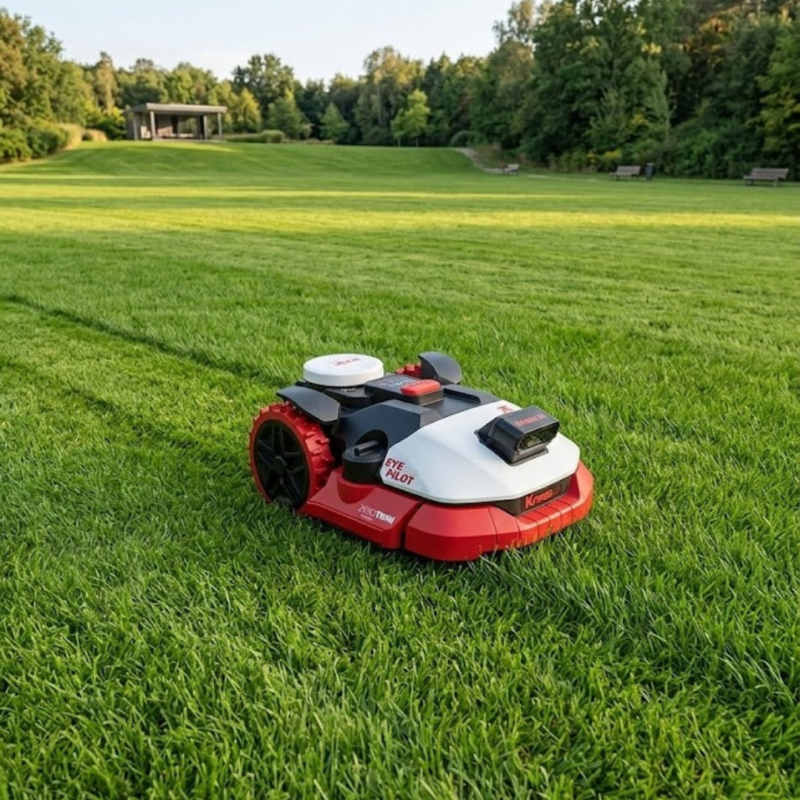 Robot tondeuse Kress KR273E EyePilot® 2WD pour 3000 m² | Navigation intelligente sans fil