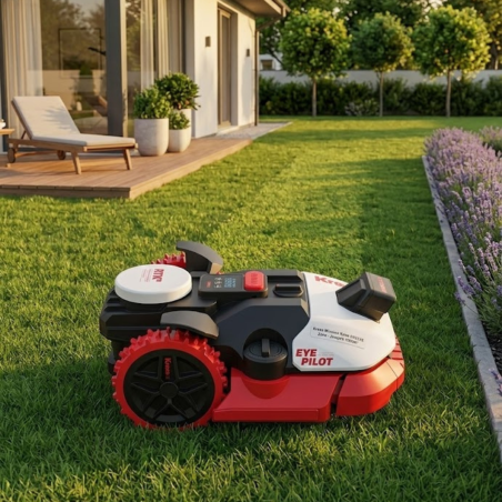 Robot tondeuse Kress KR251E EyePilot® 2WD pour 1000 m² | Tonte automatique