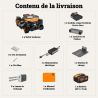 Robot Tondeuse WORX WR344E Vision Cloud 4WD : 4000m². Pentes 84%.