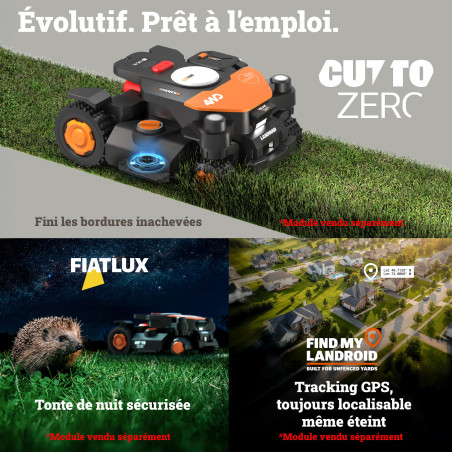 Robot tondeuse 4WD Worx WR340E Vision Cloud - 600 m² pente 84 %