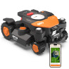Robot Tondeuse WORX WR344E Vision Cloud 4WD : 4000m². Pentes 84%.