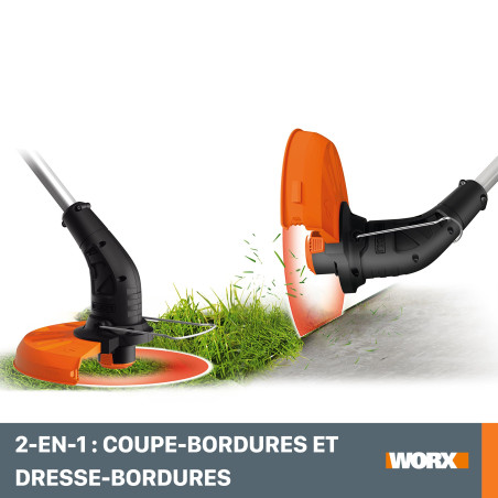 Coupe-bordure sans fil Worx 20V WG157E - 25cm + Batterie