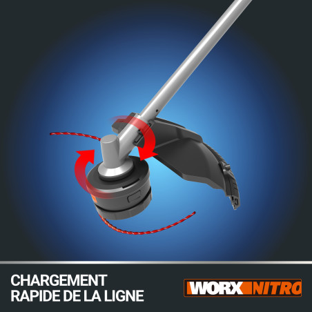 Débroussailleuse sans fil 40V Worx WG186E.92 - 38cm (seule)