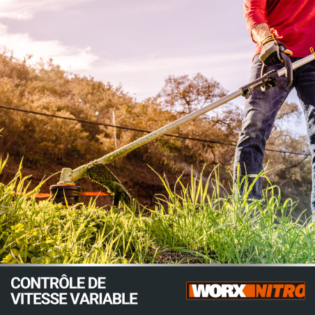 Débroussailleuse sans fil 40V Worx WG186E.92 - 38cm (seule)