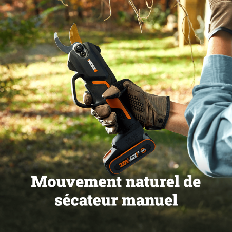 Sécateur électrique Worx WG330E.9 20V sans batterie - coupe 25 mm