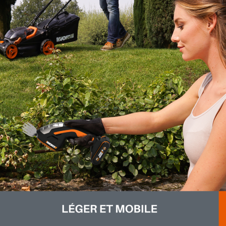 Sculpte-haies & taille-herbe Worx WG801E.5 20V avec batterie - 4-en-1