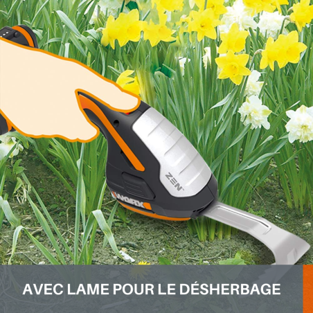 Sculpte-haies & taille-herbe Worx WG801E.5 20V avec batterie - 4-en-1