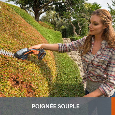 Sculpte-haies & taille-herbe Worx WG801E.5 20V avec batterie - 4-en-1