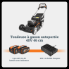 Tondeuse autotractée 40V Worx WG749E – 500 m² | Sans fil performante