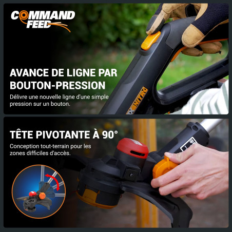 Coupe-bordure Worx Nitro WG173E.9 20V - 33cm (Seul)