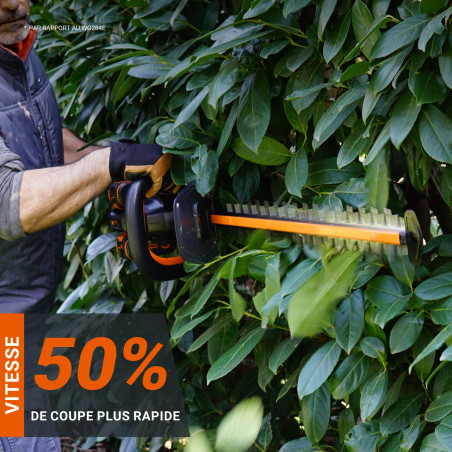 Taille-haies 40V Worx WG286E - 61 cm | Brushless puissant