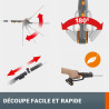 Taille-haies sur perche Worx WG252E.9 - 20V | 3,2 m portée