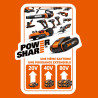 Tondeuse sans fil 40V Worx WG743E 500m² + 2 batteries