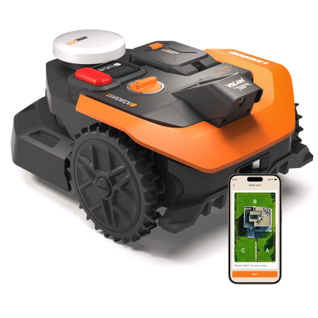 Robot tondeuse sans fil Vision Cloud WR303E – 300 m² – RTK Cloud, V-SLAM, cartographie automatique