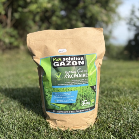 Engrais racinaire gazon NPK 12-8-15 pour enracinement rapide