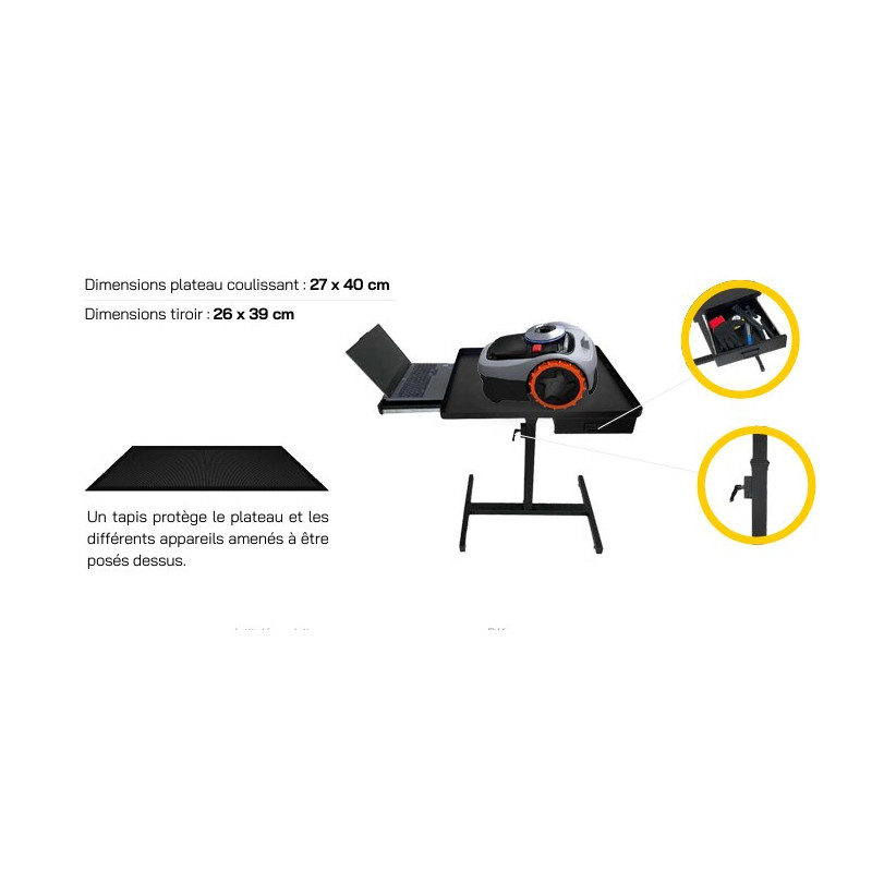 Table d’entretien robot  ajustable – Charge 40 kg