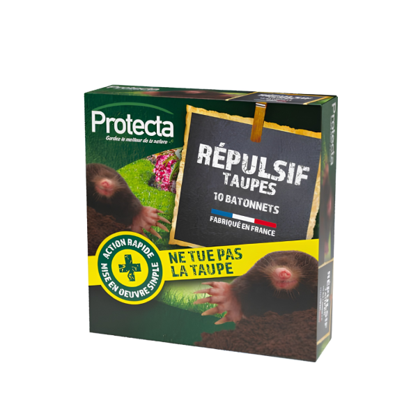 Répulsif Taupes Bâtonnets Géraniol Protecta - Action Rapide