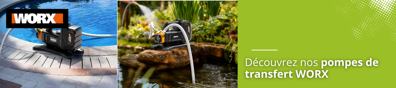 pompe transfert eau worx