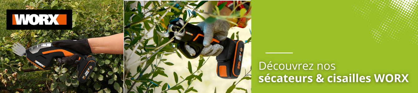 sécateurs cisailles worx