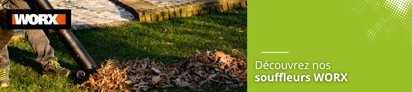 souffleurs jardin gazon feuilles worx